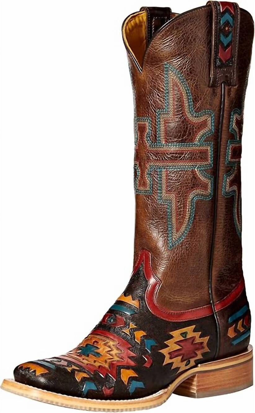 NEW TIN HAUL women's southwest western boots in multi